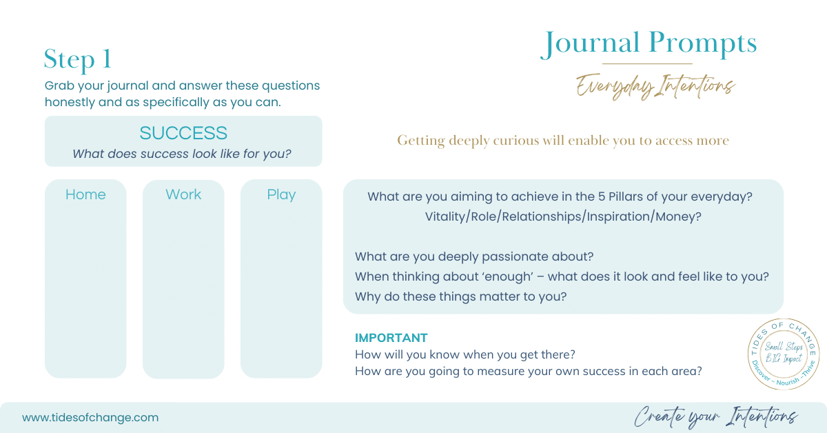 Setting Intentions Journal Prompts